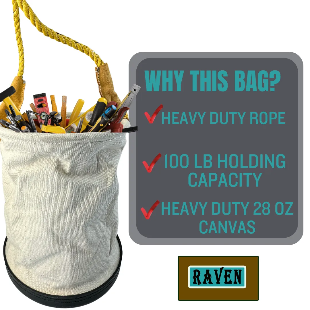 Tool Storage Utility Canvas Bucket