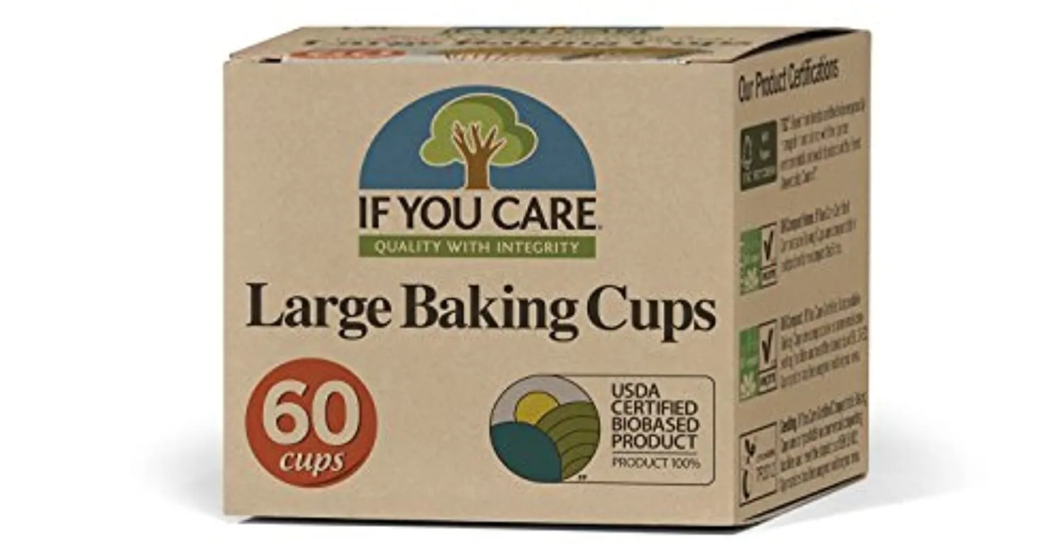Unbleached Large Baking Cups, 60-Count Boxes, Brown (24 Pack)
