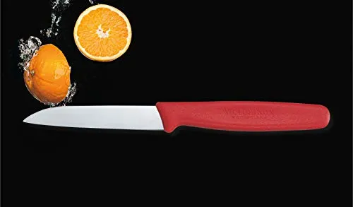Victorinox, Swiss Made, Standard Kitchen Knife/Vegetable Knife/Paring Knife, 6 Piece Set - Red