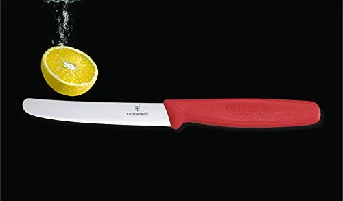 Victorinox, Swiss Made, Standard Kitchen Knife/Vegetable Knife/Paring Knife, 6 Piece Set - Red