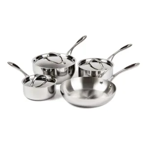 Vogue Stainless Steel & Aluminium Tri-Wall Pan Set (Pack of 4) - S888
