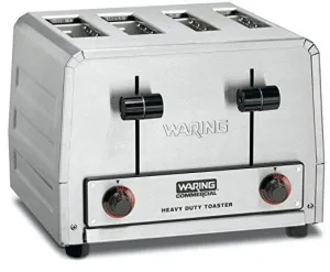 Waring WCT815B 4 Slot Combination Toaster - 208v Heavy Duty, 380 Slices/hr | Denson CFE
