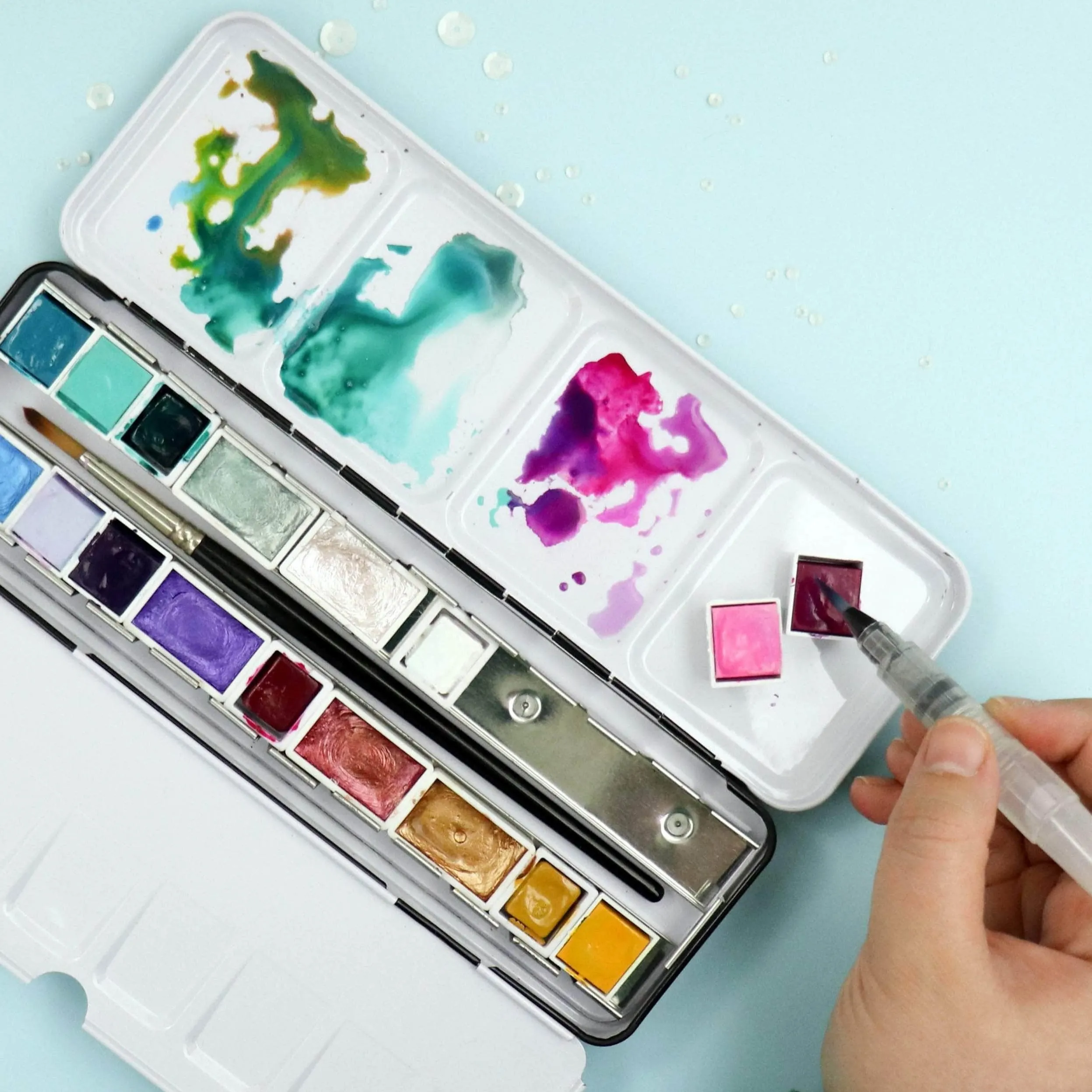 Watercolor Tin Case