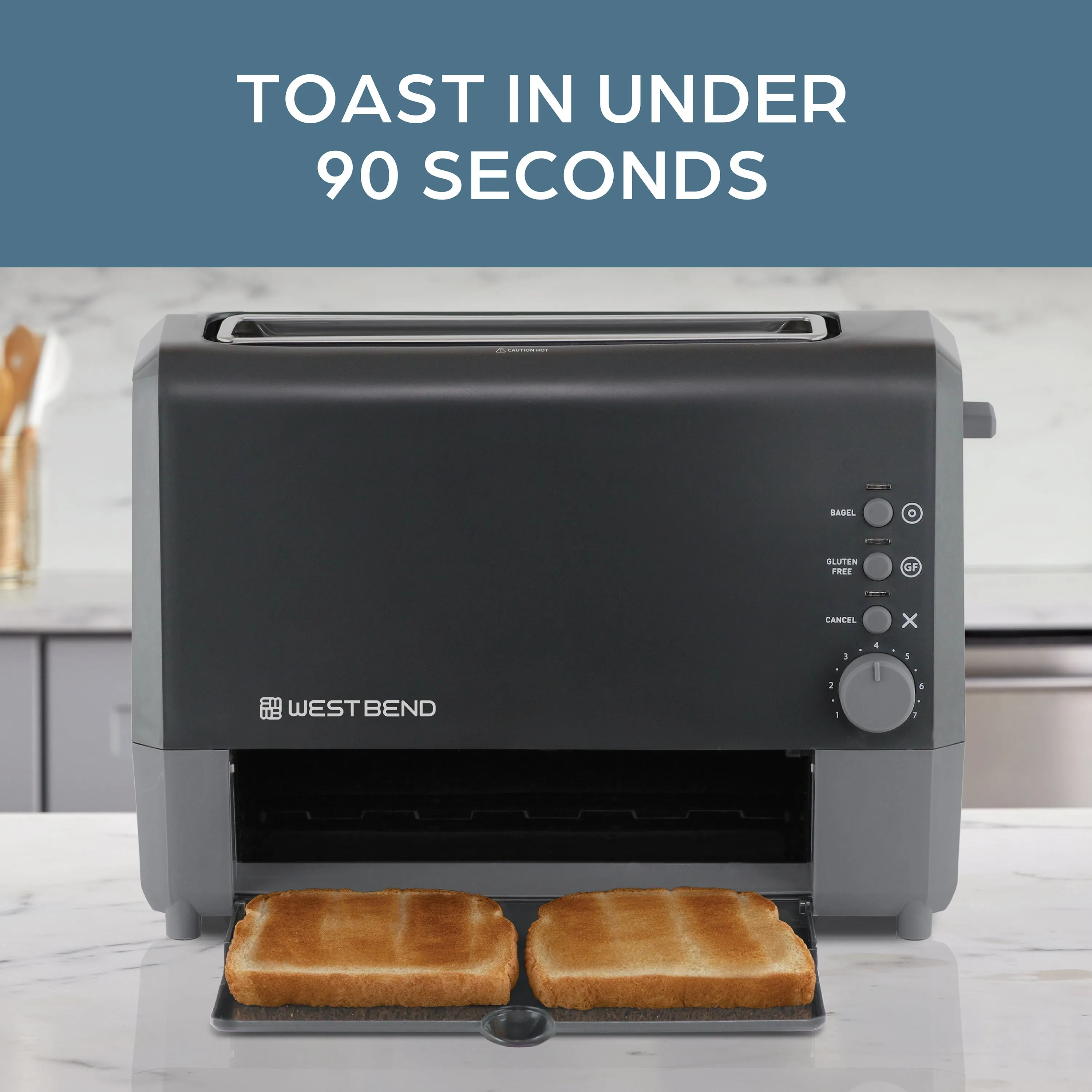 West Bend QuikServe 2-Slice Toaster with Extra Wide Slots