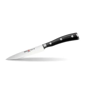 Wusthof Classic Ikon Utility Knife - Black and Silver - 798615