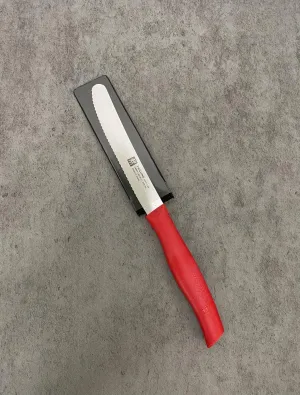 Zwilling Twin Grip 4.5" Serrated Utility/Bread Knife - Red